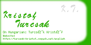 kristof turcsak business card